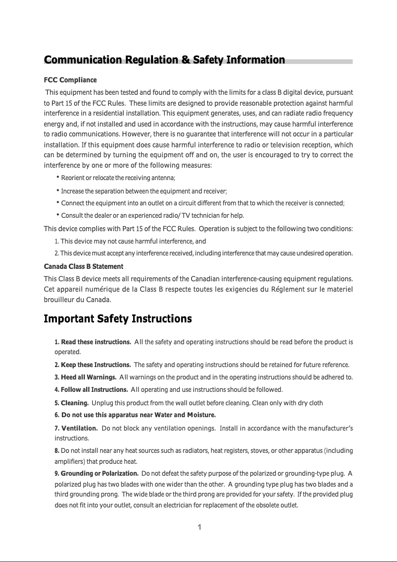 Page 1 de la notice Manuel utilisateur Soyo DYLT032A