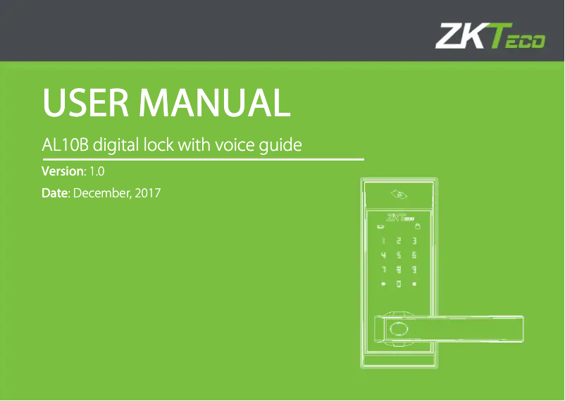 Image de la première page du manuel de l'appareil AL10DB