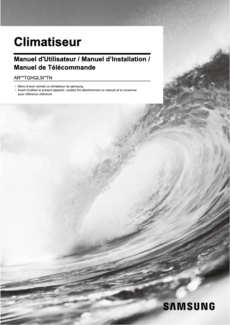 Image de la première page du manuel de l'appareil AR18TQHQLSI2TN