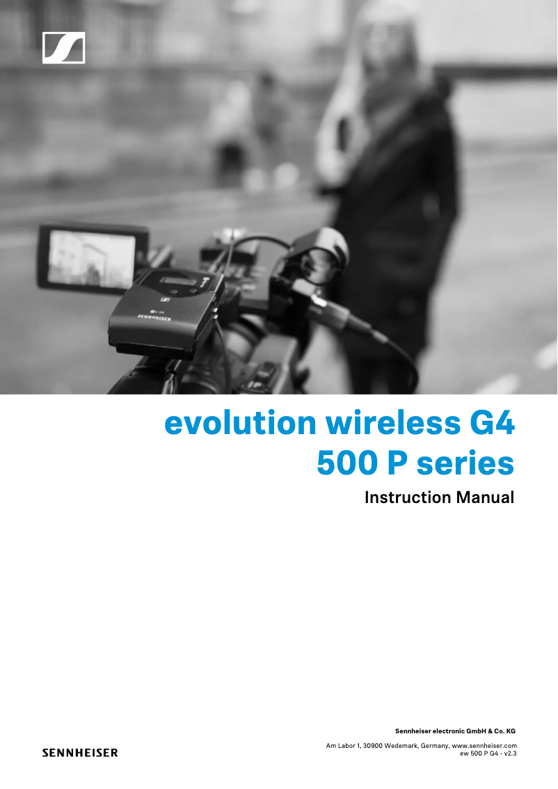 Page n°1 - Manuel utilisateur Sennheiser EW 500 BOOM G4