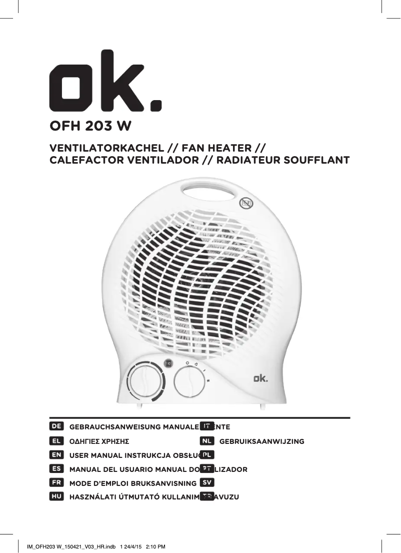 Página 1 del manual Manual de usuario OK OFH 203 W