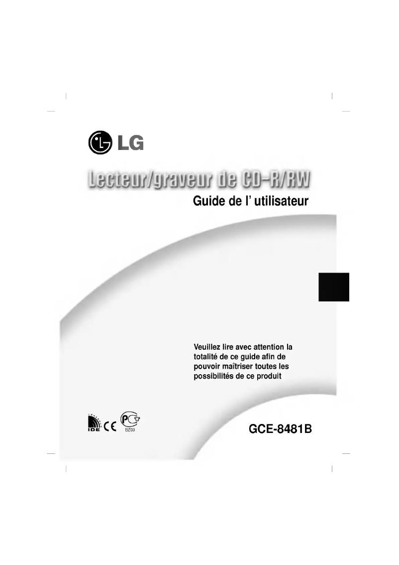 Image de la première page du manuel de l'appareil GCE-8481B