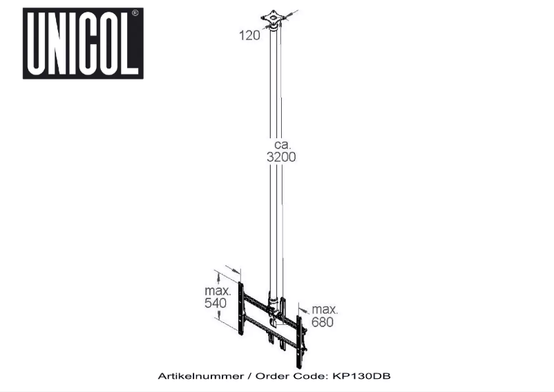 Page n°1 - Manuel utilisateur Unicol KP130DB