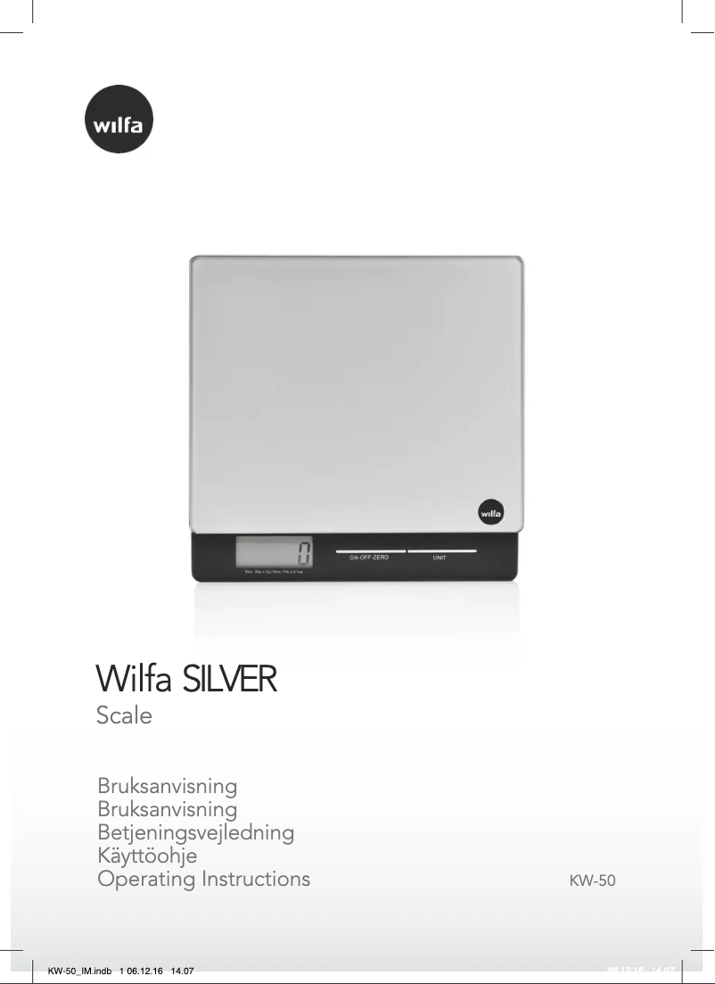 Image de la première page du manuel de l'appareil KW-50