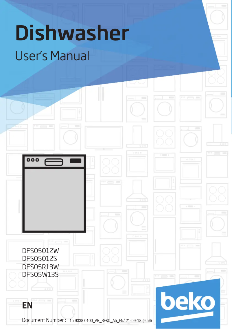 Page 1 de la notice Manuel utilisateur Beko DFS05012W