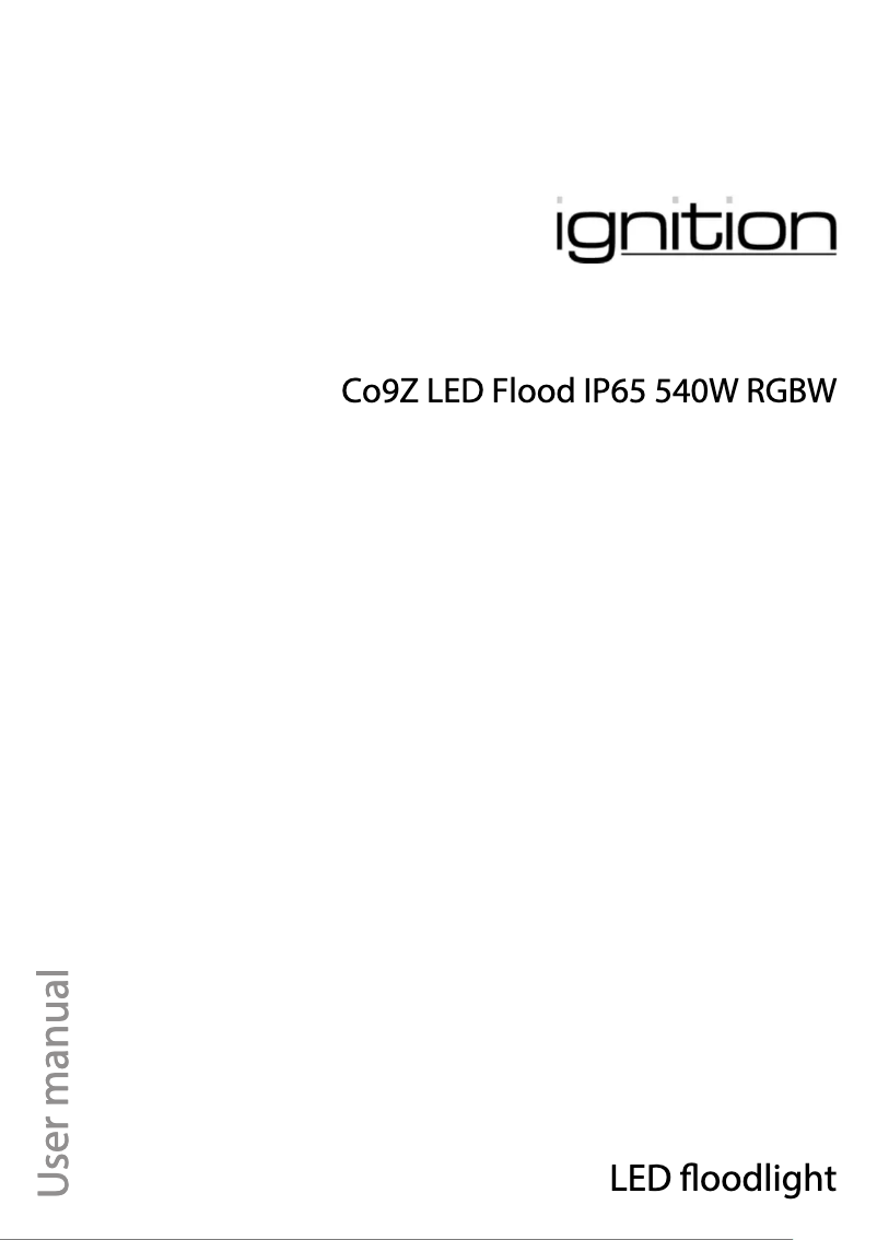 Image de la première page du manuel de l'appareil Co9z LED Flood IP65