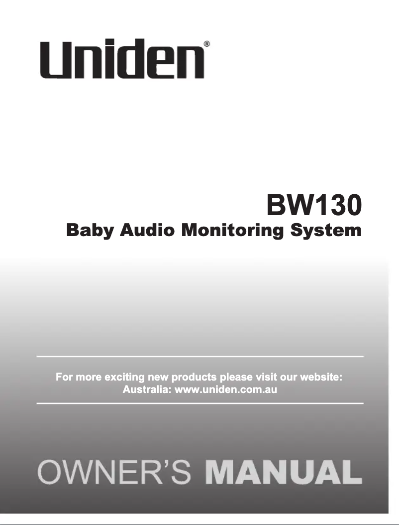 Image de la première page du manuel de l'appareil BW 130