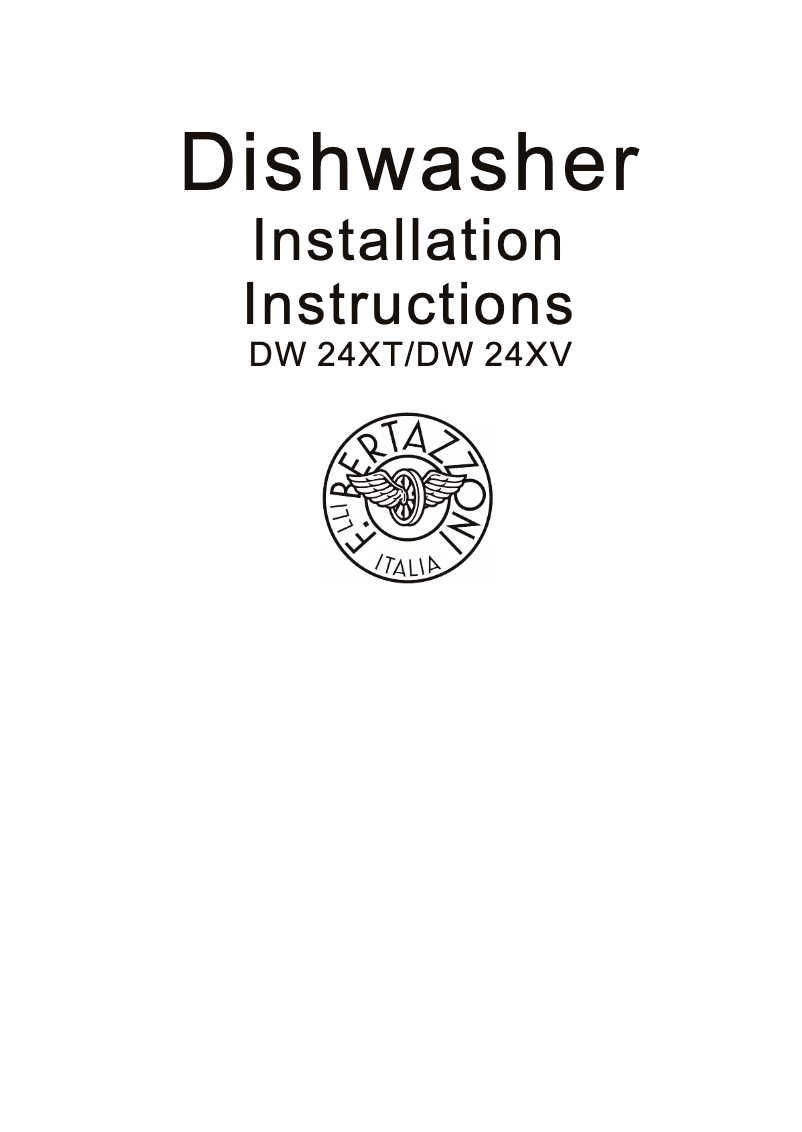 Page 1 de la notice Guide d'installation Bertazzoni DW24T+HERHK24DW