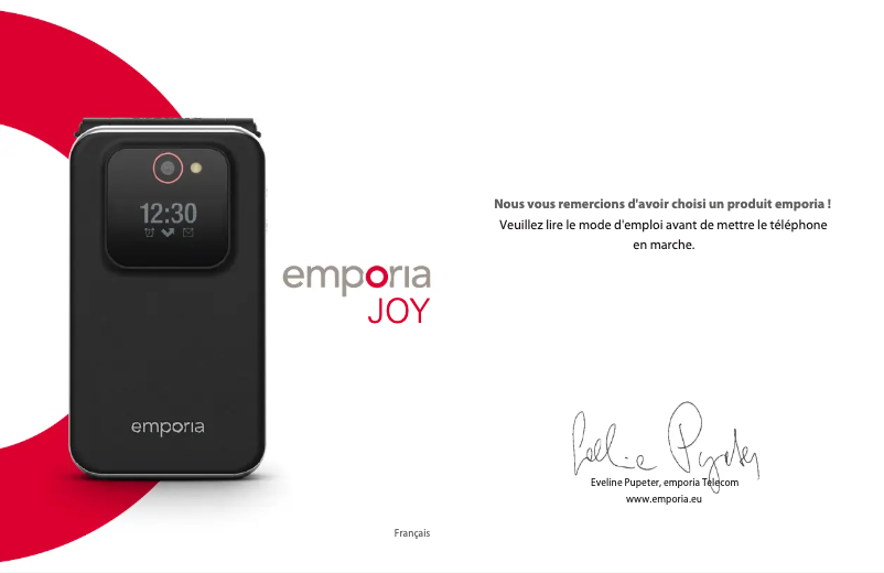 Page 1 de la notice Manuel utilisateur Emporia JOY