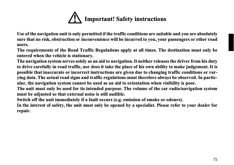 Page 1 de la notice Manuel utilisateur Becker Traffic Pro high speed 7820