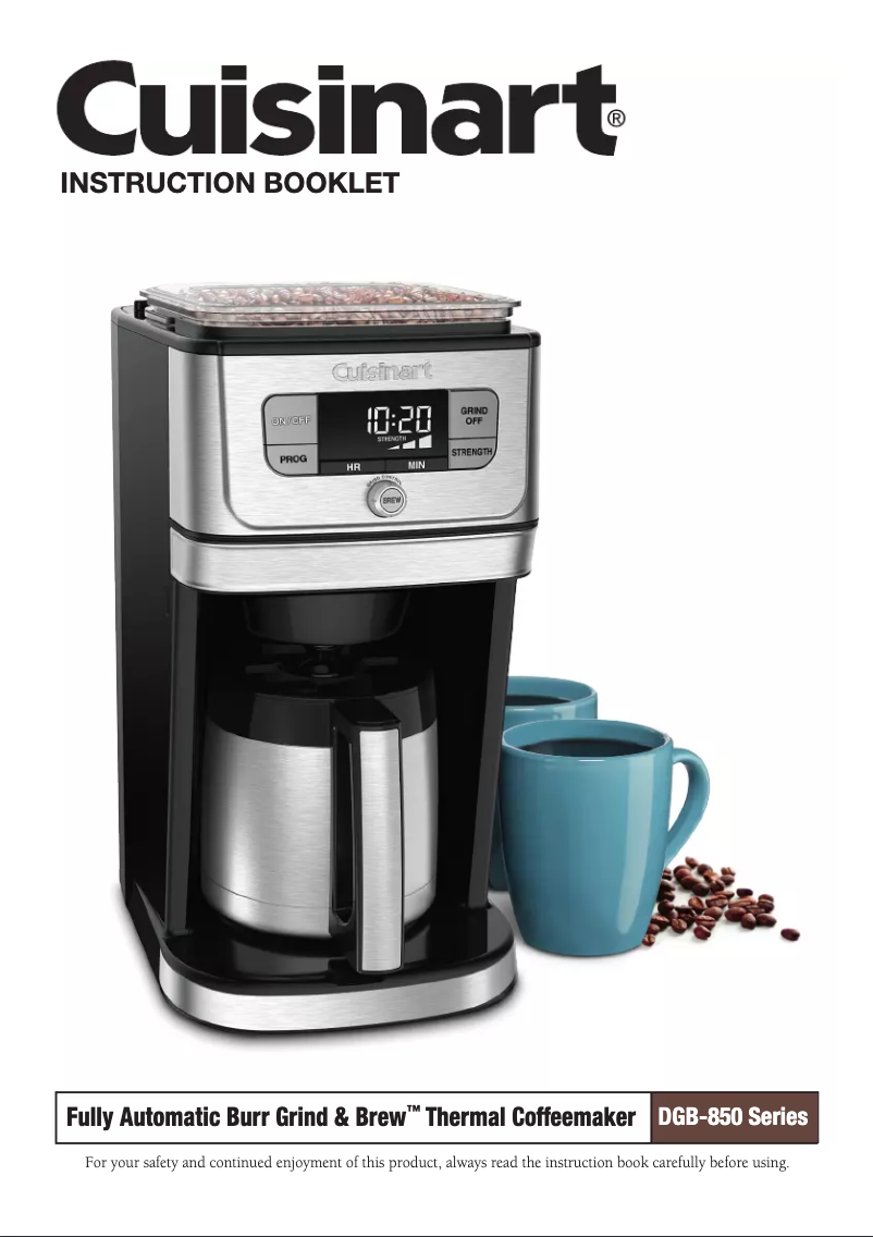 Page n°1 - Manuel utilisateur Cuisinart DGB-800