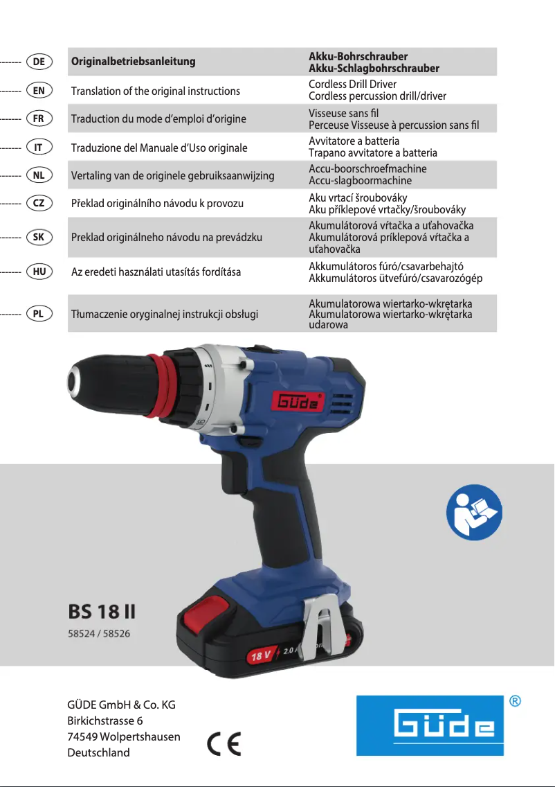 Image de la première page du manuel de l'appareil BS 18-201-30K II