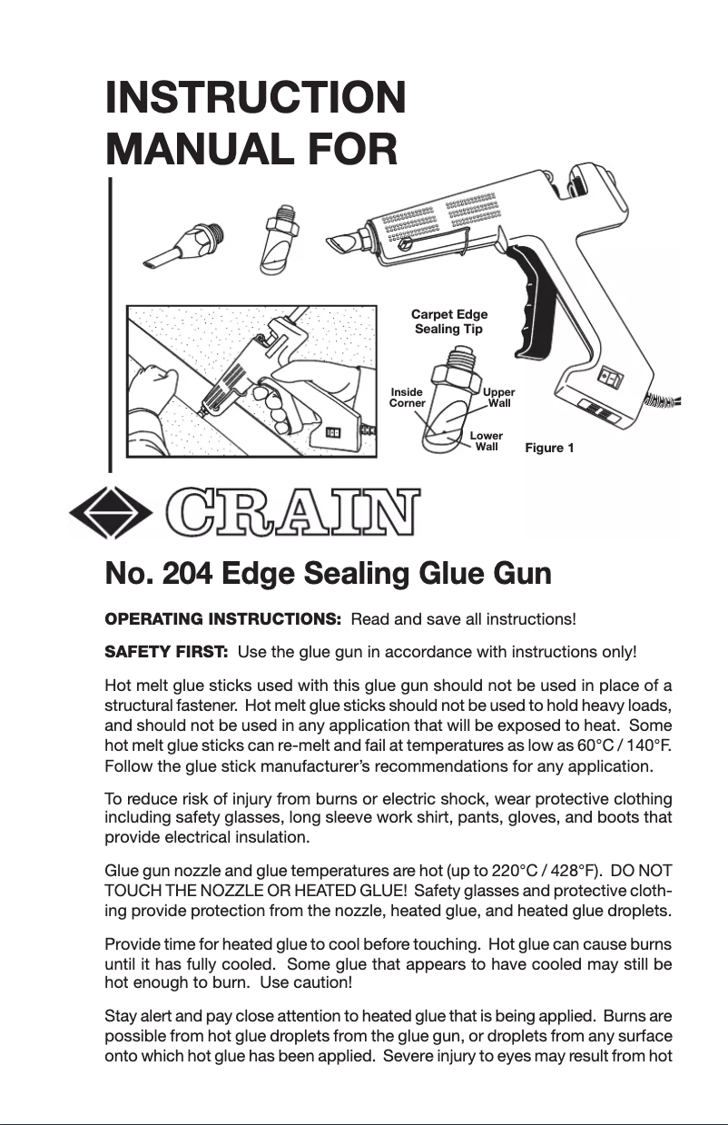 Page n°1 - Manuel utilisateur Crain 204