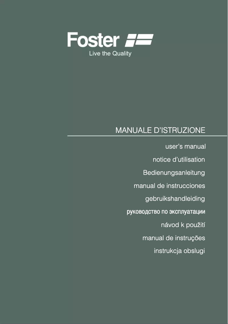 Page 1 de la notice Manuel utilisateur Foster 7139 043