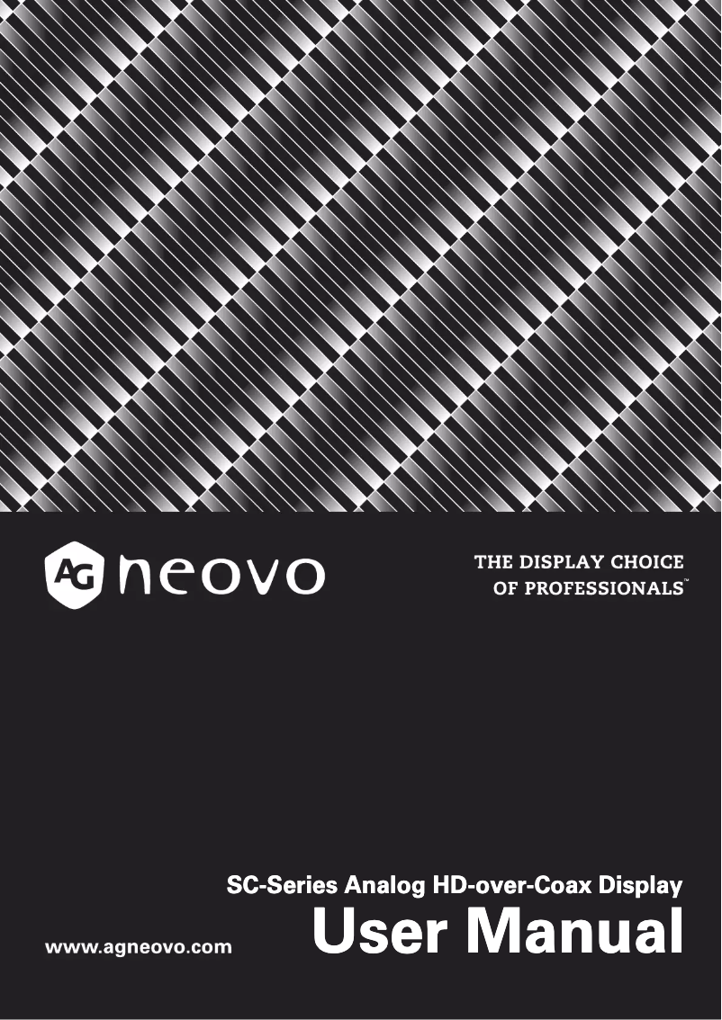 Page 1 de la notice Manuel utilisateur AG Neovo SC-32AH