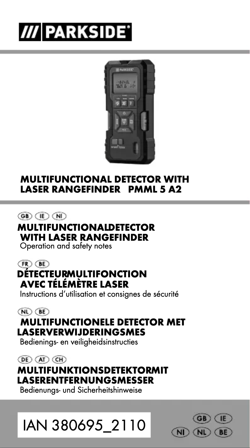 Page 1 de la notice Manuel utilisateur Parkside PMML 5 A2