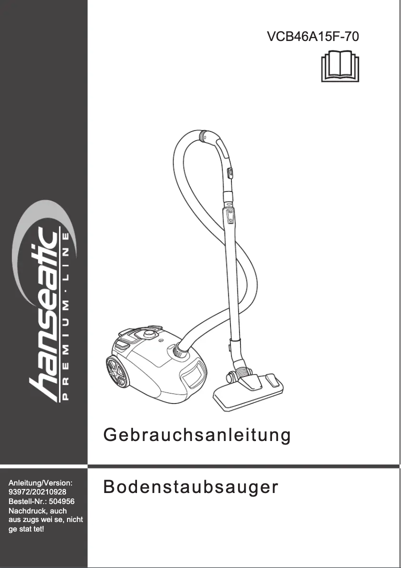 Página 1 del manual Manual de usuario Hanseatic VCB46A15F-70