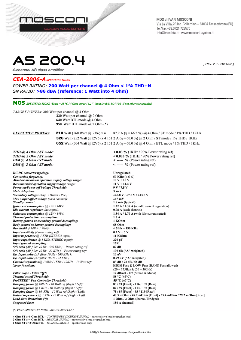 Image de la première page du manuel de l'appareil AS 200.4