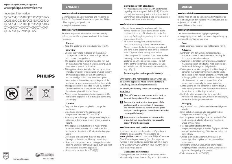 Imagen de la primera página del manual del dispositivo Series 3000 QC5120