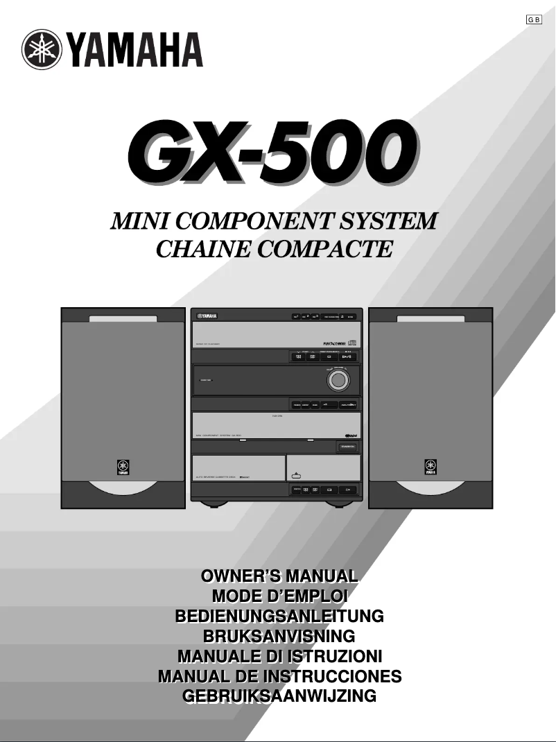 Image de la première page du manuel de l'appareil GX-500