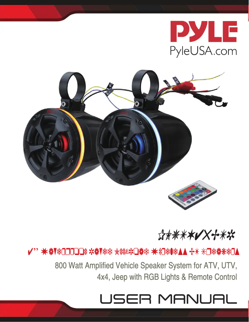 Page 1 de la notice Manuel utilisateur Pyle PLUTV45BTR