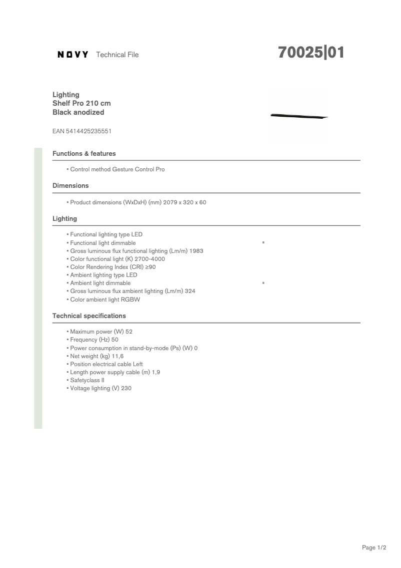 Image de la première page du manuel de l'appareil Shelf Pro 70025