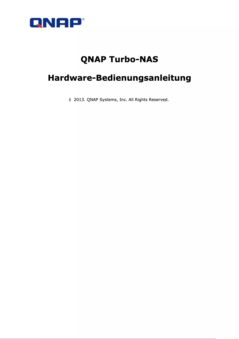 Page 1 de la notice Manuel utilisateur QNAP TS-212P