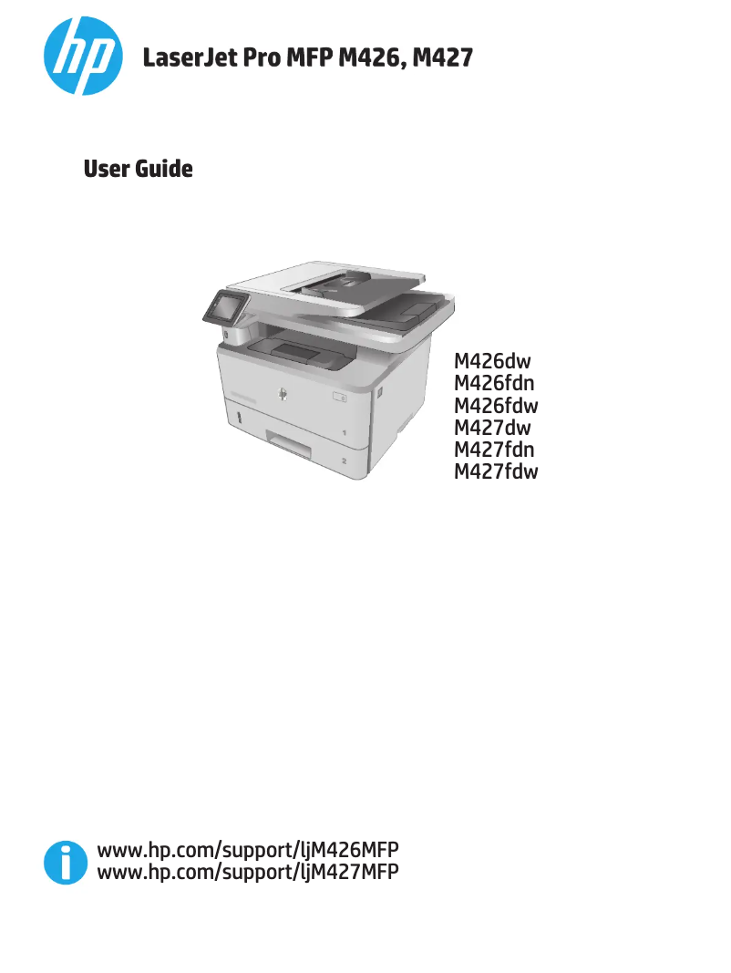 Página 1 del manual Manual de usuario HP LaserJet Pro MFP M427