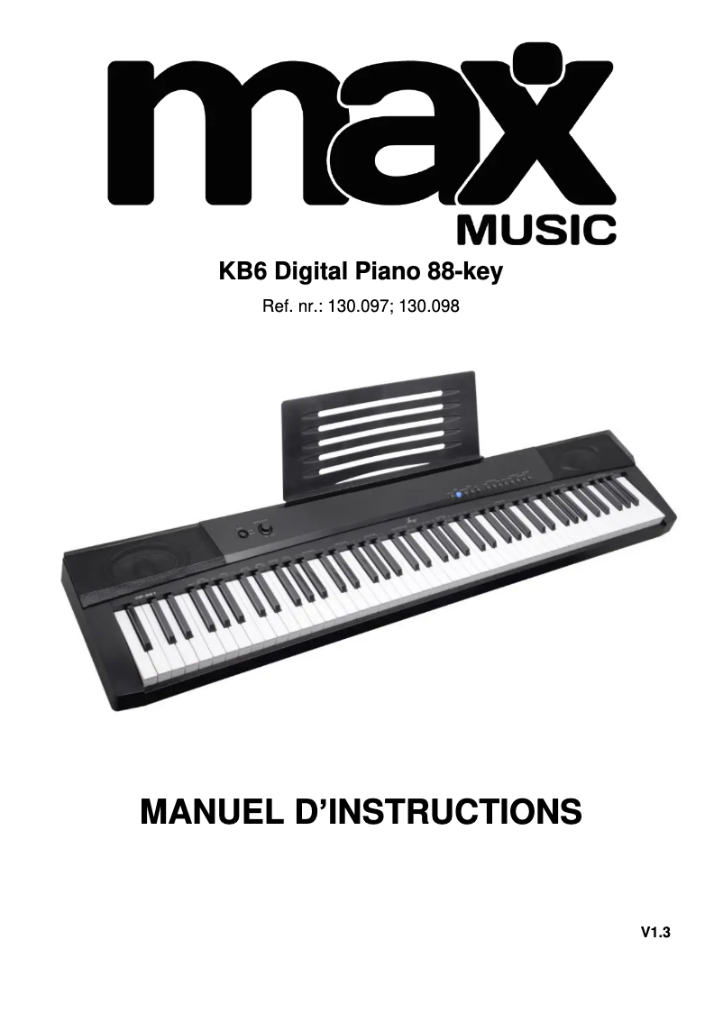 Page n°1 - Manuel utilisateur MAX KB6W