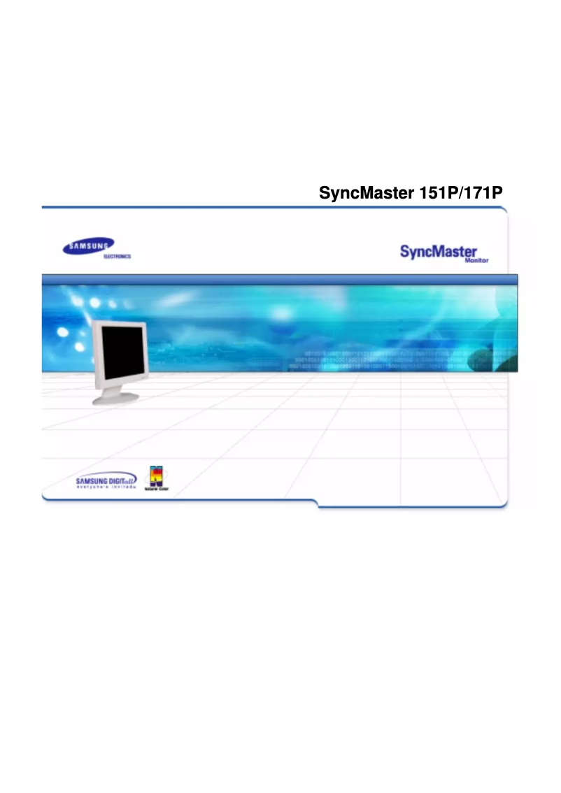 Page n°1 - Manuel utilisateur Samsung SyncMaster 171P