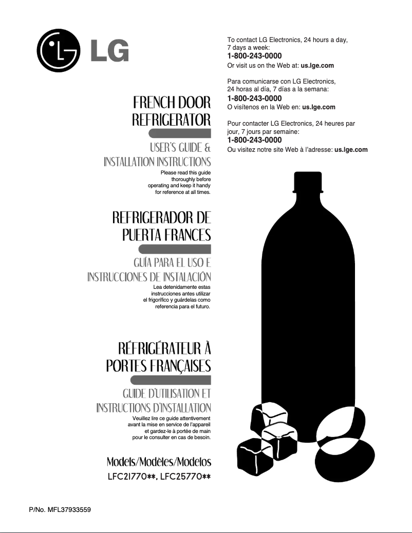 Page 1 de la notice Manuel utilisateur LG LFC21770ST