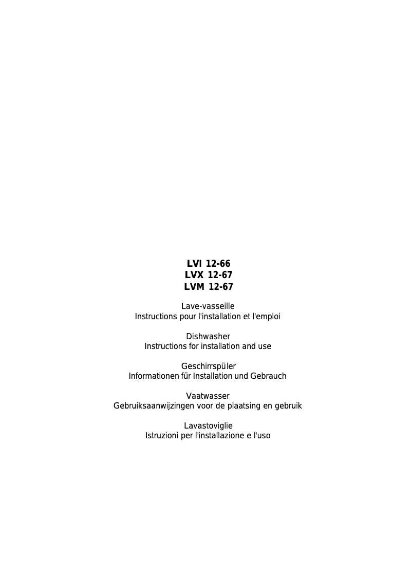 Image de la première page du manuel de l'appareil LVX 12-67 IX