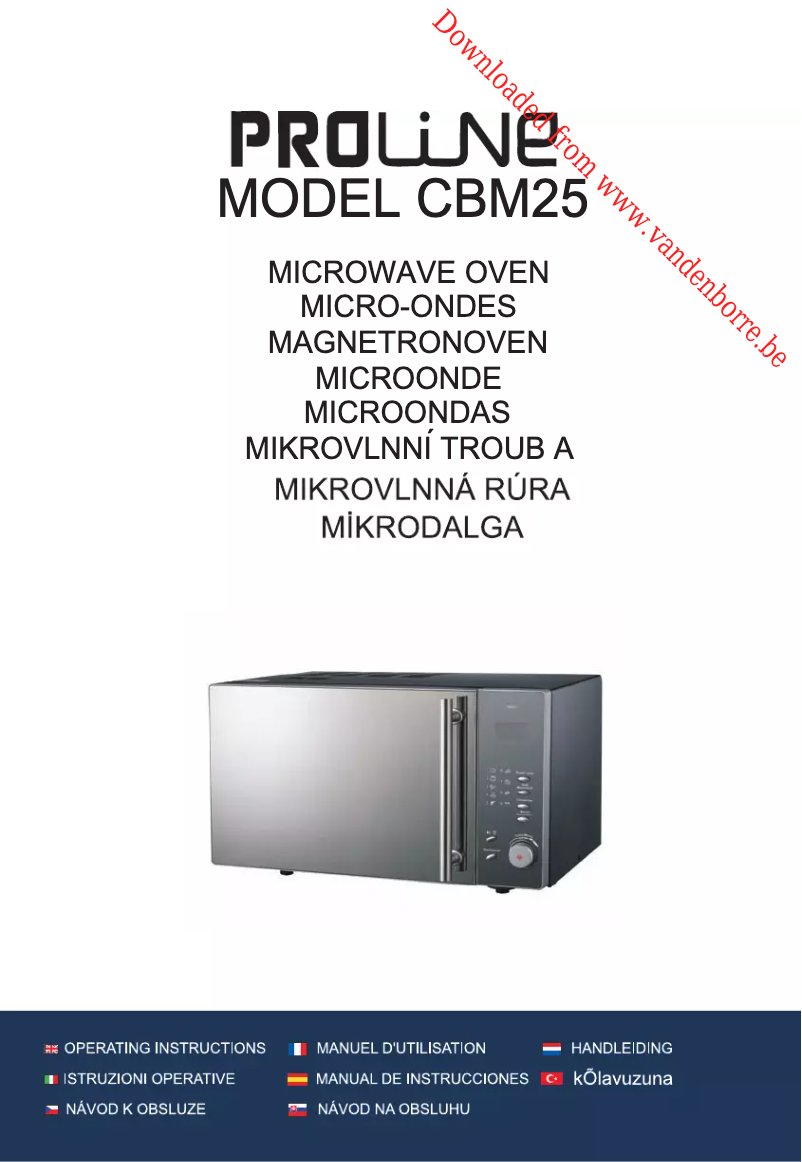 Page n°1 - Manuel utilisateur Proline CBM25