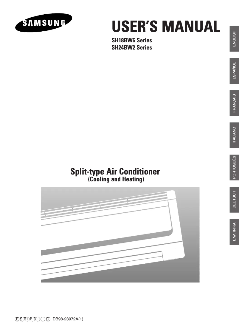 Image de la première page du manuel de l'appareil SH24BW2