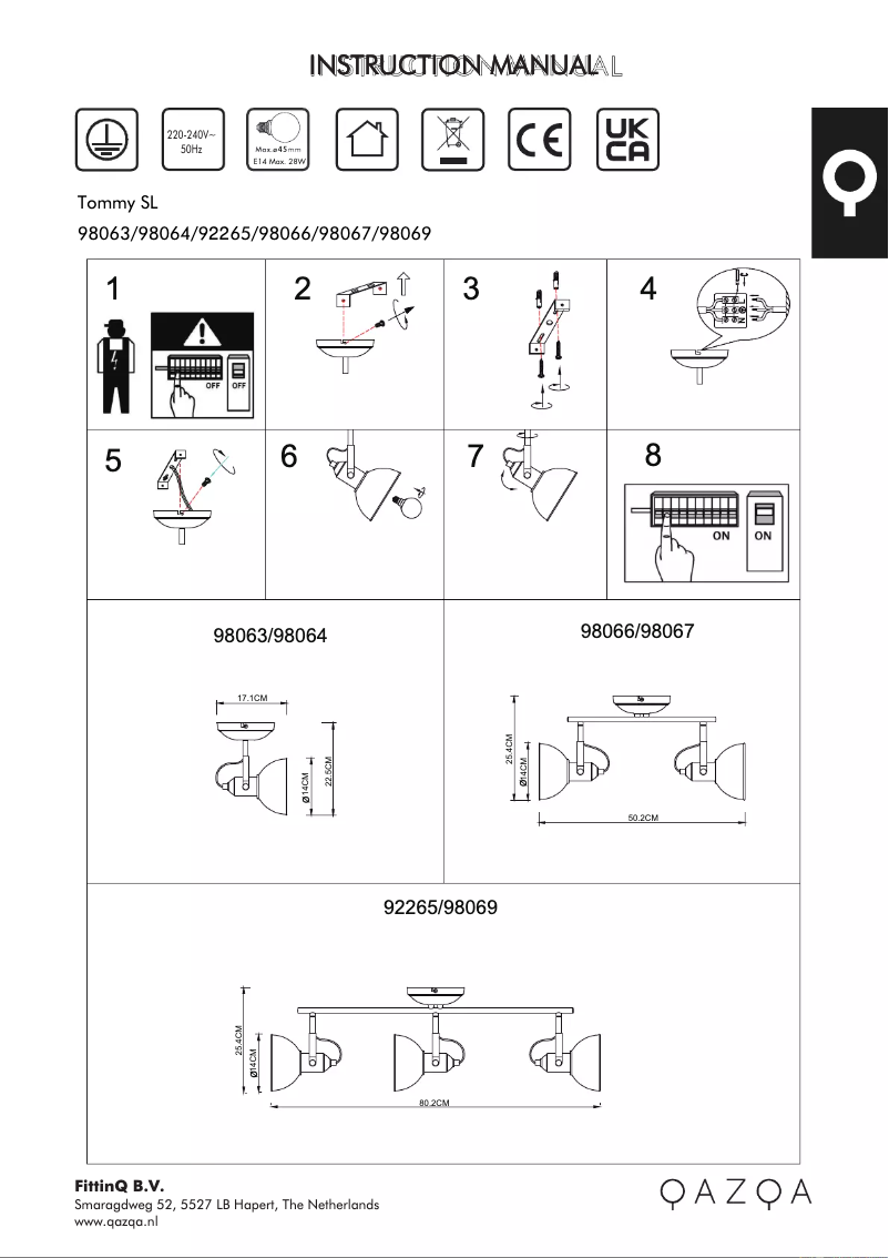 Image de la première page du manuel de l'appareil Tommy