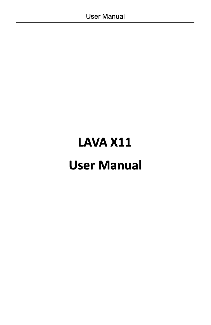 Page 1 de la notice Manuel utilisateur Lava X11
