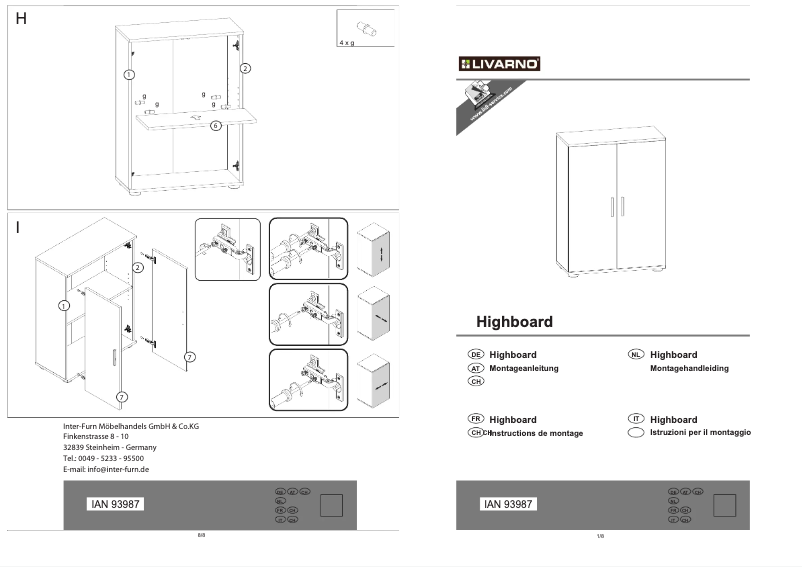Page 1 de la notice Manuel utilisateur Livarno Lux IAN 93987