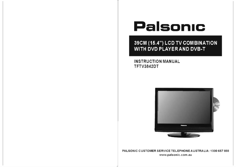 Page n°1 - Manuel utilisateur Palsonic TFTV3842DT
