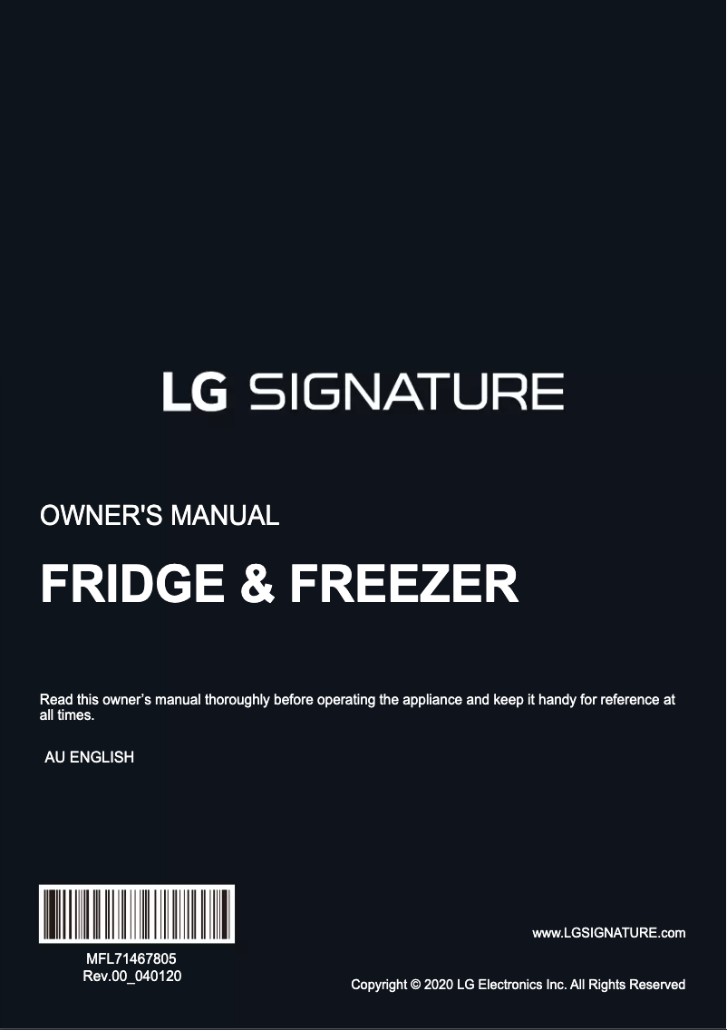 Image de la première page du manuel de l'appareil SG-W65TSL