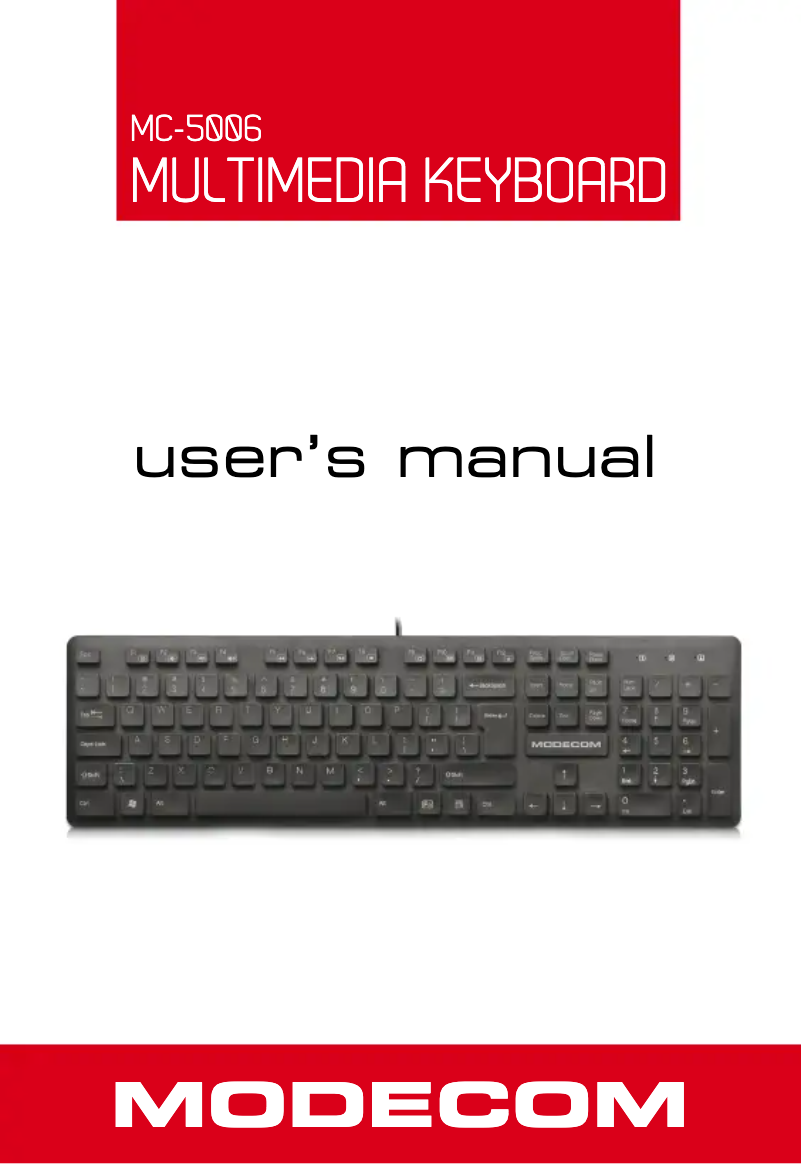 Page 1 de la notice Manuel utilisateur ModeCom MC-5006