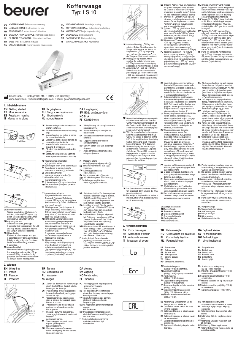 Image de la première page du manuel de l'appareil LS 10