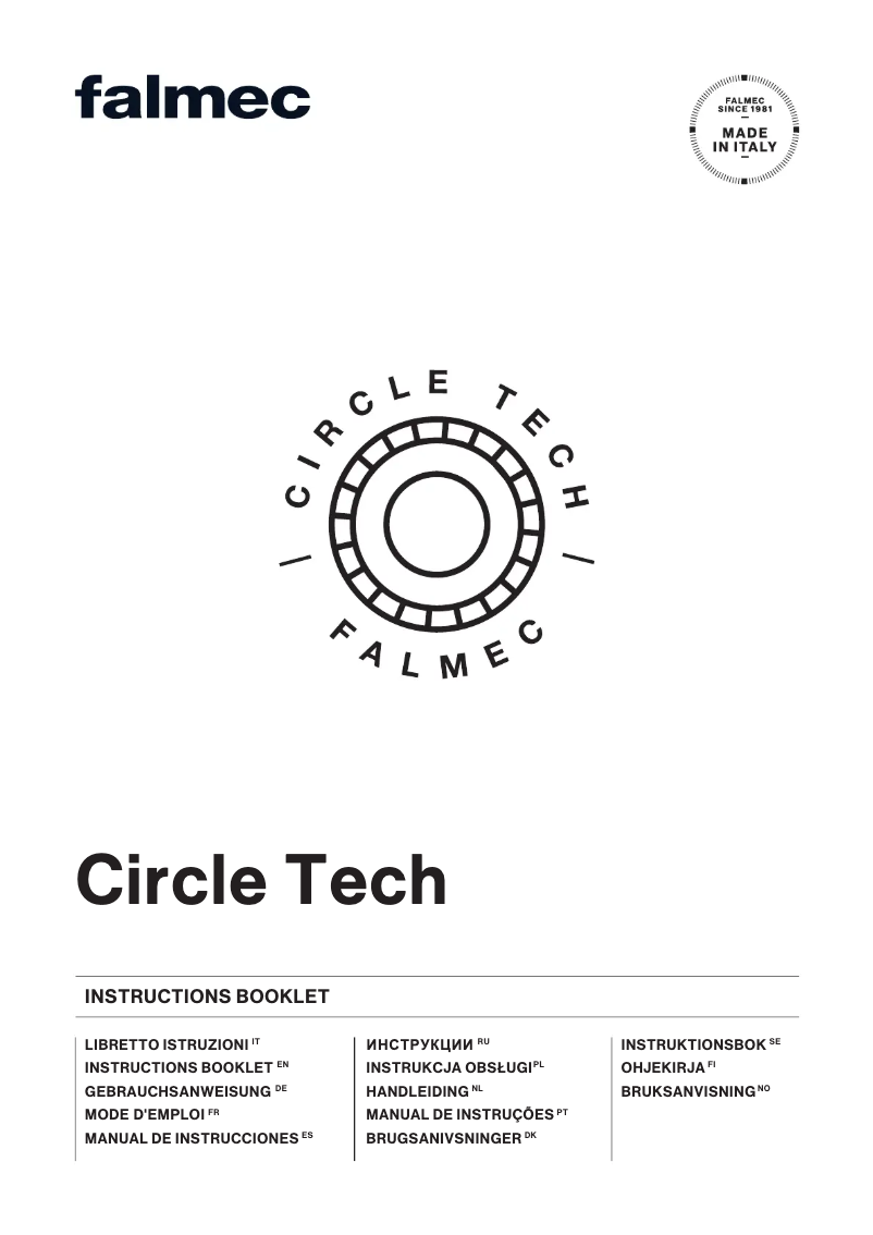 Page 1 de la notice Manuel utilisateur Falmec Soffio