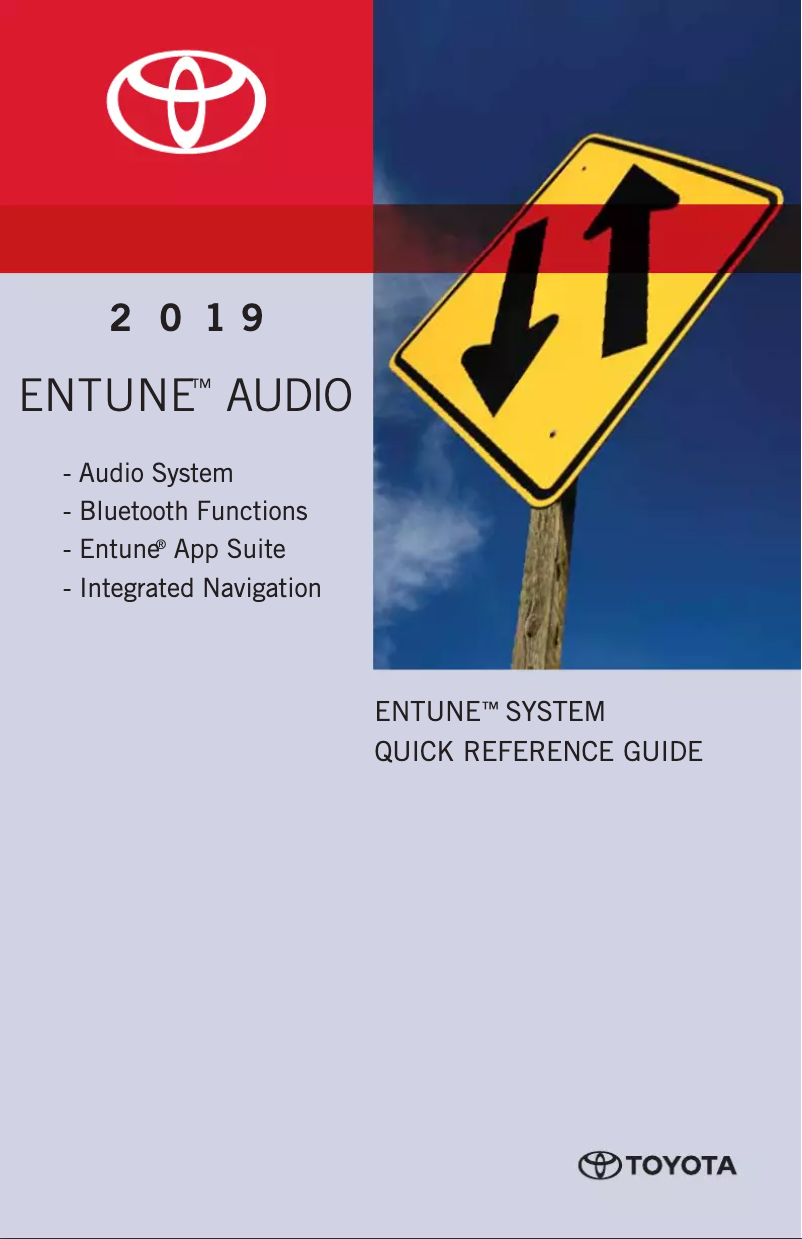 Page 1 de la notice Manuel utilisateur Toyota Corolla (2019)