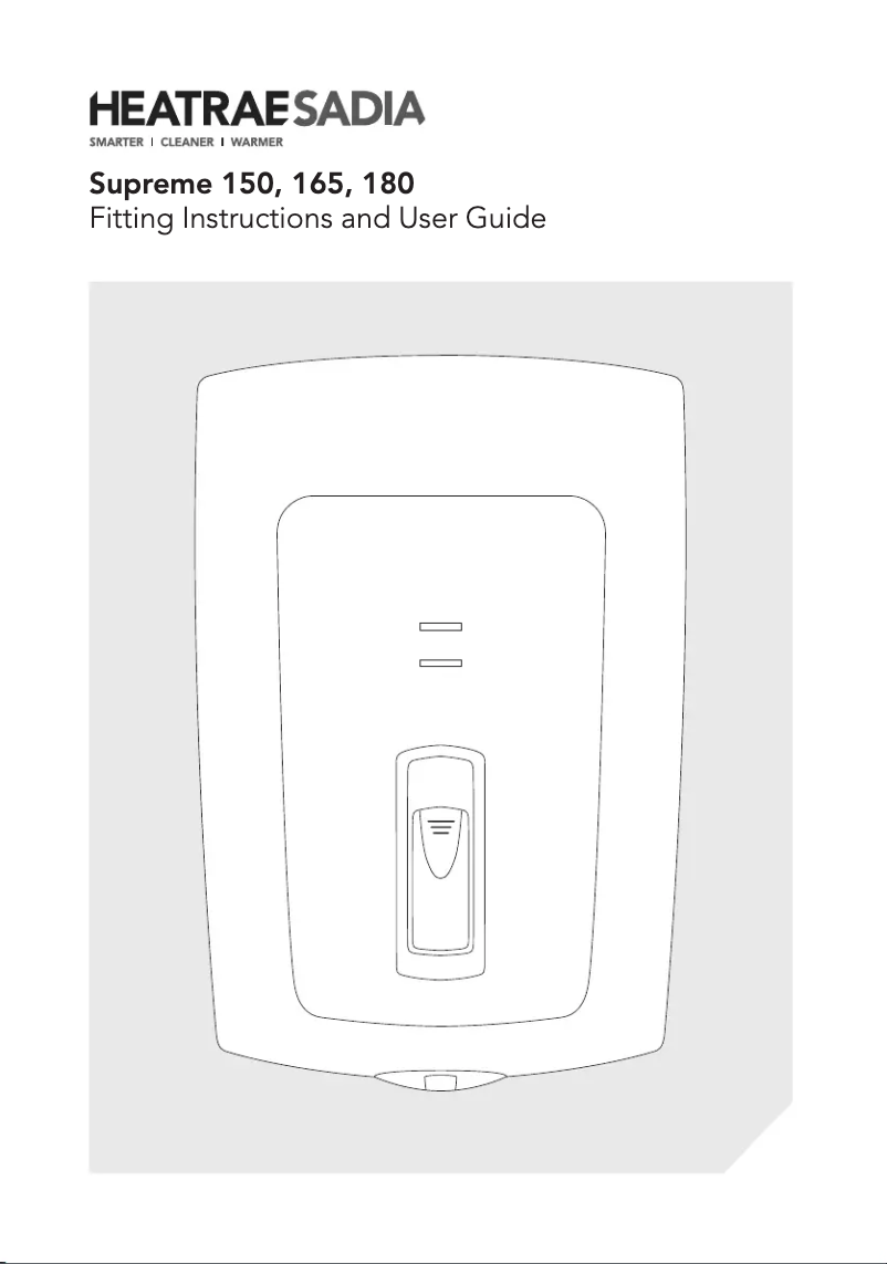 Page n°1 - Manuel utilisateur Heatrae Sadia Supreme 165