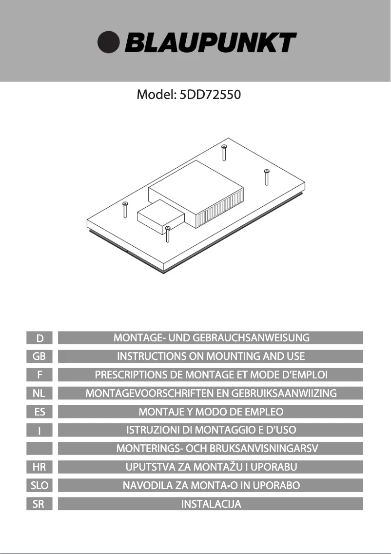 Image de la première page du manuel de l'appareil 5DD72550