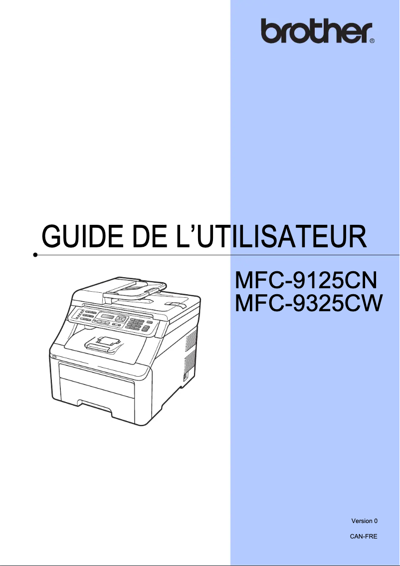 Page n°1 - Manuel utilisateur Brother MFC-9325CW