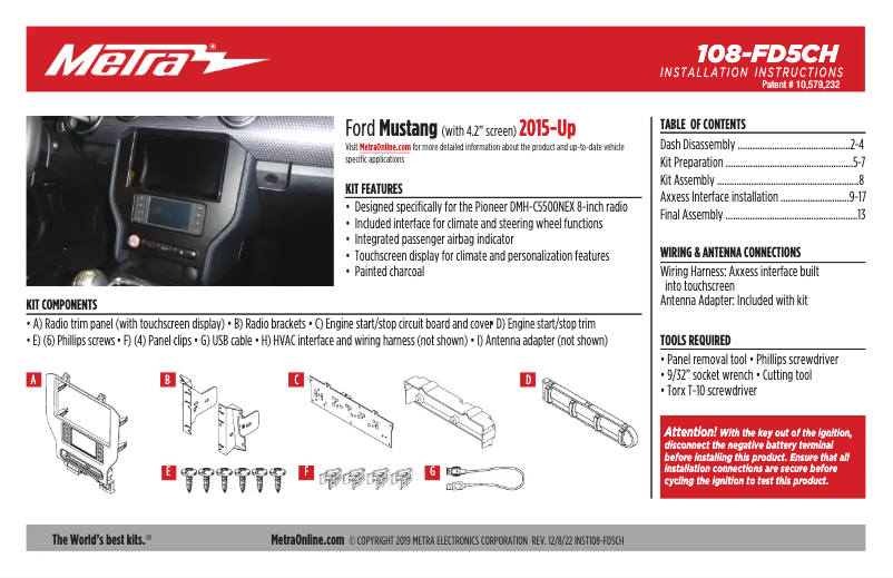 Page 1 de la notice Manuel utilisateur AXESS 108-FD5CH