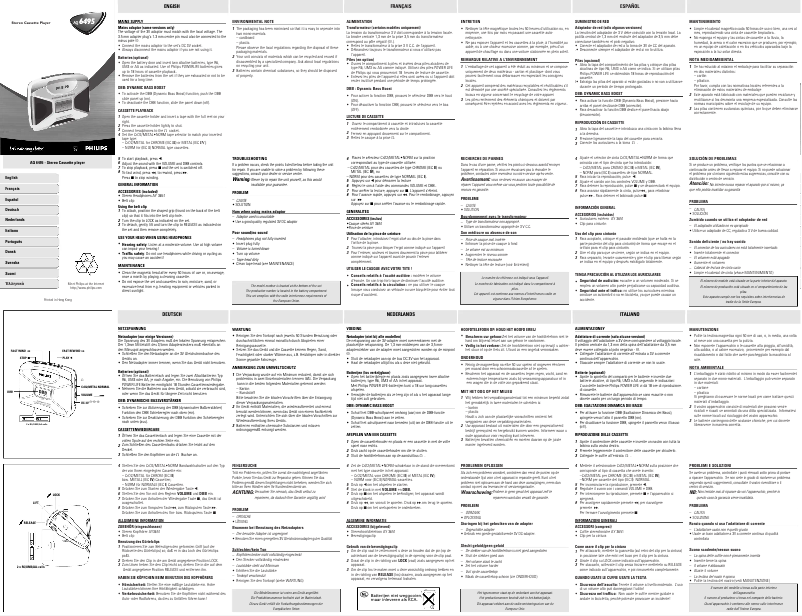 Page 1 de la notice Manuel utilisateur Philips AQ6495