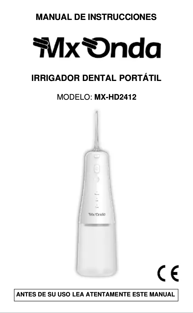 Page 1 de la notice Manuel utilisateur Mx Onda MX-HD2412