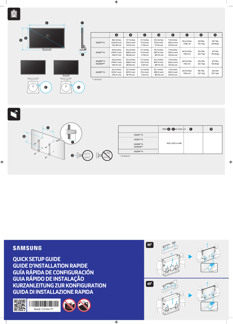 Page n°1 - Manuel utilisateur Samsung QA65QN700AS